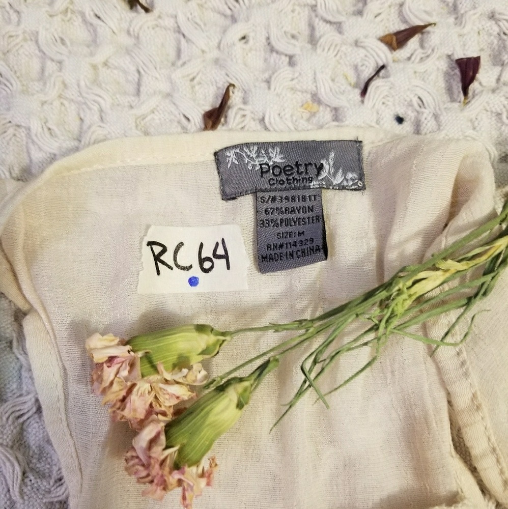 🌻🌺🌻POETRY LINEN FEEL RUFFLE RACERBACK/TANK!! - Picture 3 of 5